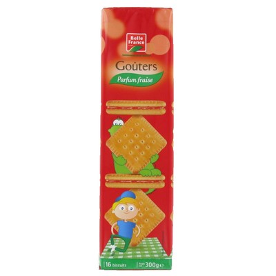 Strawberry Flavored Square Snack x16 Belle France 300g