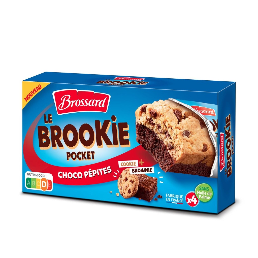 BROSSARD - LE BROOKIE POCKET CHOCO PEPITES X4 184G
