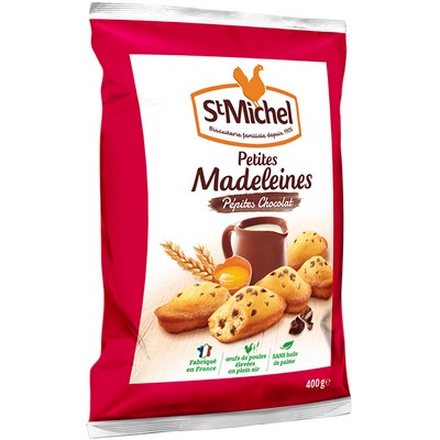 ST MICHEL Mini Chocolate Chip Madeleines - 400 g pack
