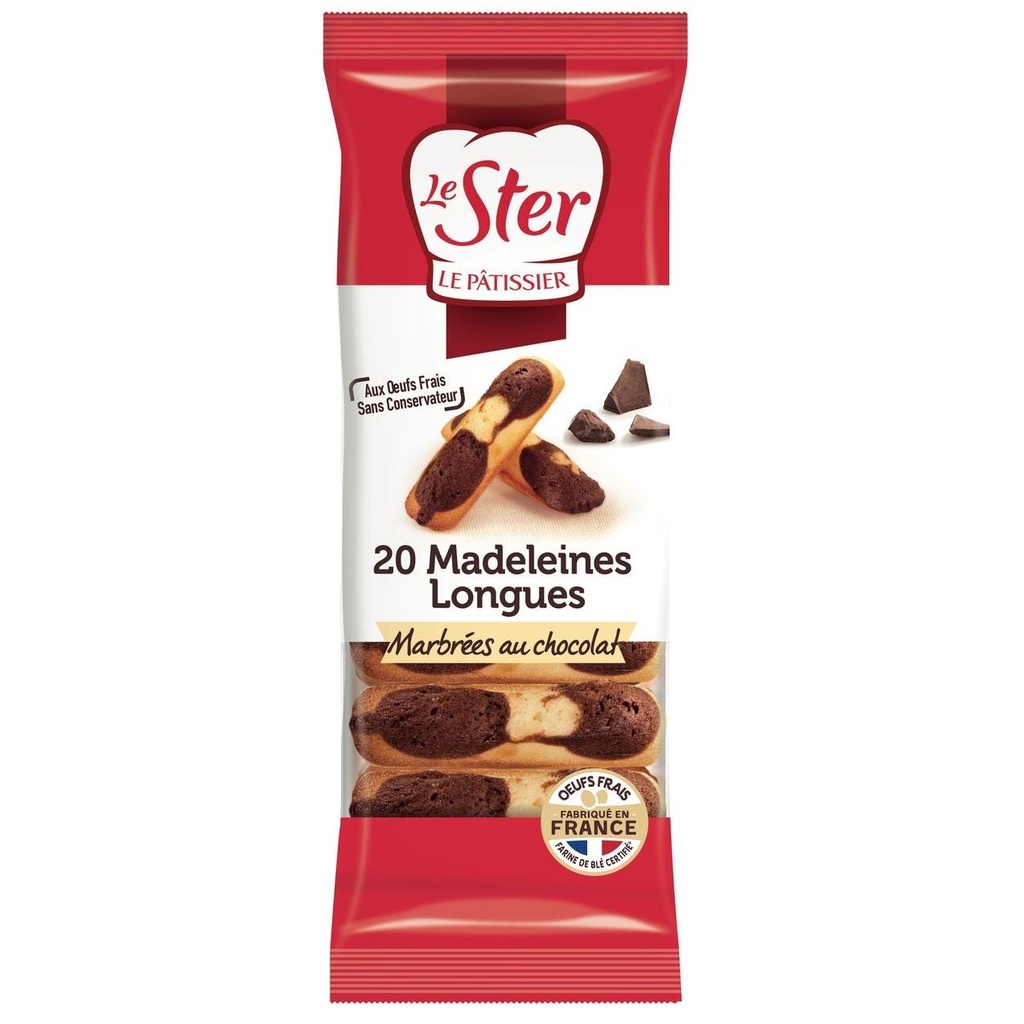 Le Ster Marbled Chocolate Long Madeleines x20 - 250g