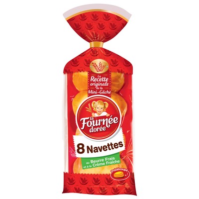 8 Navettes au Beurre Frais 400g La Fournée Dorée