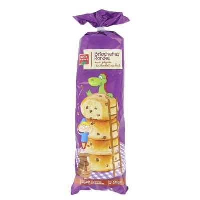 Round Milk Chocolate Chip Brioche x8 Belle France 330g