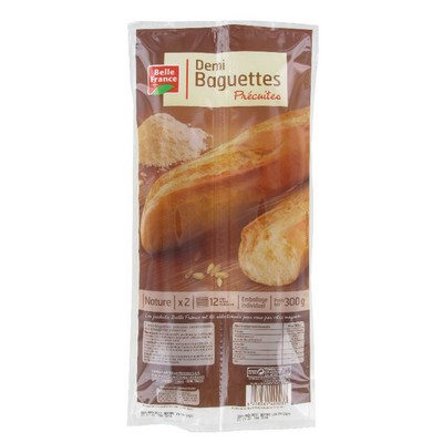 DEMI BAGUETTE NATURE PRECUITE X 2 BF BLISTER 300 G