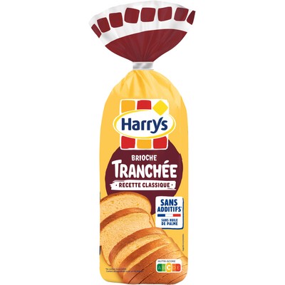 HARRYS SLICED BRIOCHE CLASSIC RECIPE PLAIN WITHOUT ADDITIVES 485G