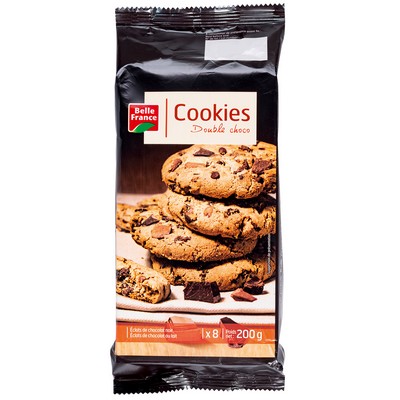 MAXI COOKIE DOUBLE DARK & MILK CHOCOLATE X8 BF WRAPPED 200G