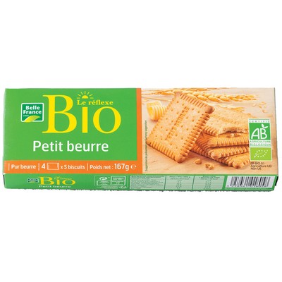 Organic Petit Beurre x20 Belle France Box 167g