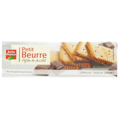 Petit Beurre with Chocolate Chips x24 Belle France Box 200g
