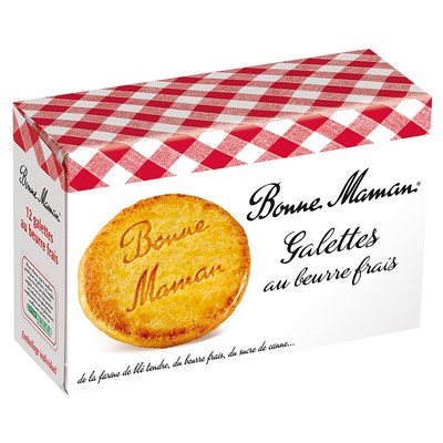 BONNE MAMAN - BISCUITS GALETTES PUR BEURRE - LES 6 SACHETS DE 2 - LA BOITE DE 170G - 055729