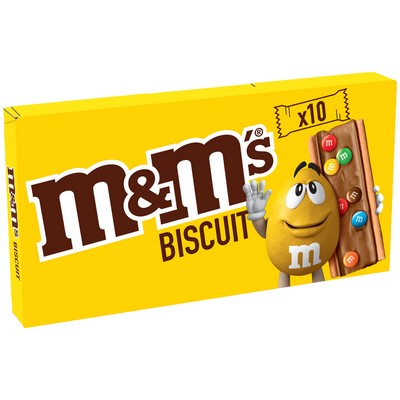 M&M's Biscuit coated in milk chocolate with mini M&M's - Pocket x10 - 198g