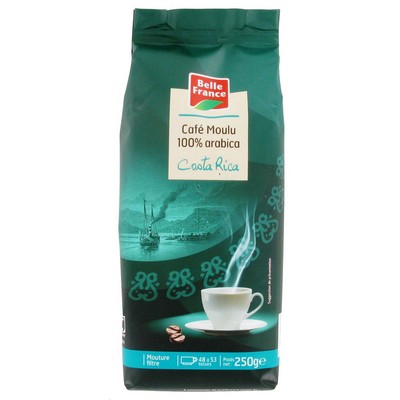Costa Rica Ground Coffee Pure Arabica Belle France 250g Sachet