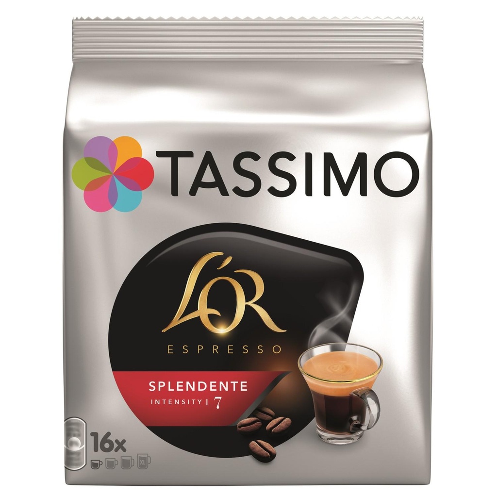 TASSIMO L OR ESPRESSO SPLENDENTE CAFE EN DOSETTESS X 16 (INTENSITE 7)-  112 GR