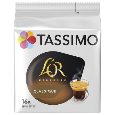 TASSIMO L OR ESPRESSO CLASSIQUE CAFE EN DOSETTES X 16 - 104 GR