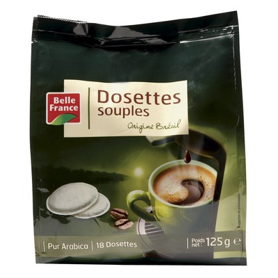 Brazilian Origin Coffee Pods x18 Belle France Sachet 125g