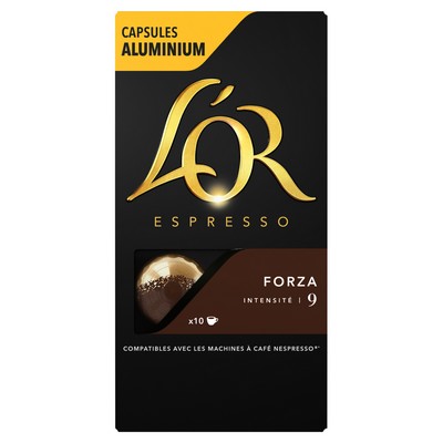 L OR ESPRESSO FORZA CAFE EN CAPSULES X 10 (INTENSITE 9) - 52 GR