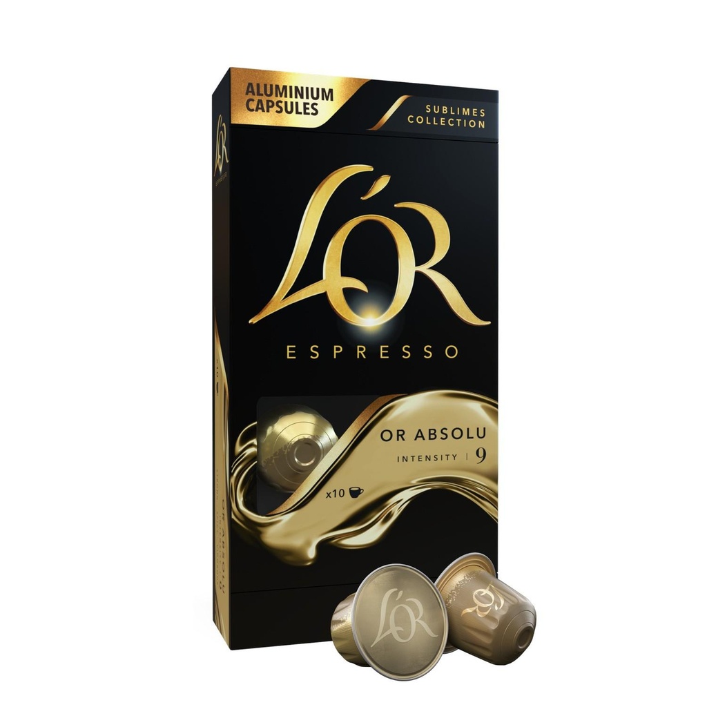 L OR ESPRESSO ABSOLU CAFE EN CAPSULES X 10 (INTENSITE 9) - 52 GR
