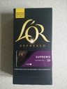 L OR ESPRESSO SUPREMO CAFE EN CAPSULES X 10 (INTENSITE 10) - 52 GR