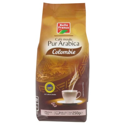 Colombian Ground Coffee Pure Arabica Belle France 250g