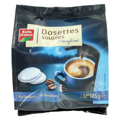 Decaf Pure Arabica Coffee Pods x18 Belle France 125g