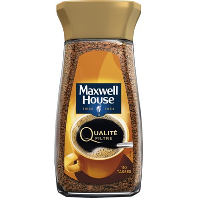 MAXWELL HOUSE QUALITE FILTRE CAFE SOLUBLE BOCAL 200 GR