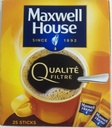 MAXWELL HOUSE QUALITE FILTRE CAFE SOLUBLE STICKS X25 -  45 GR