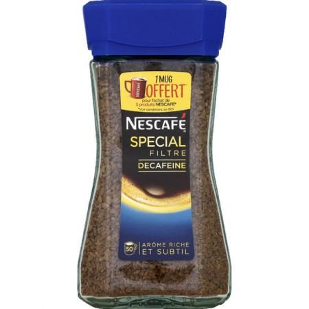 NESCAFÉ SPECIAL FILTRE Décaféiné, Café Soluble, Flacon de 100g
