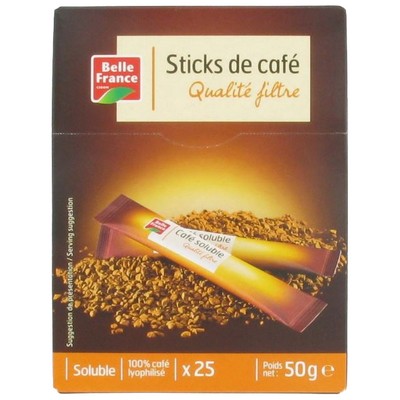 Qualité Filtre Instant Coffee Sticks x25 Belle France Box