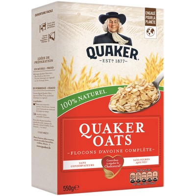 Quaker Oats Flocons d'avoine complète 550 g