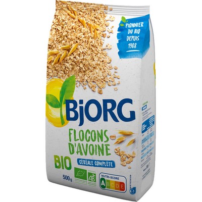BJOR Organic Whole Grain Oats Flakes 500g