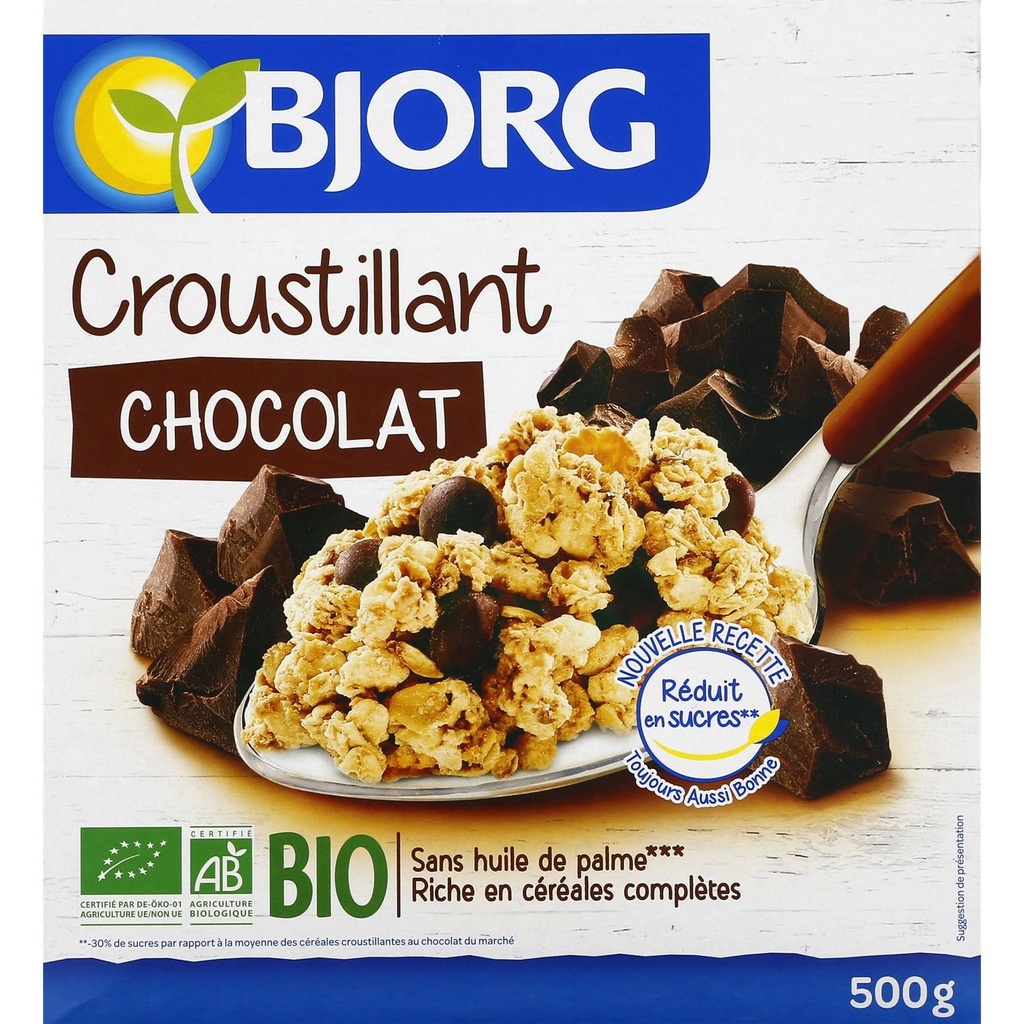 BJOR Crunchy Chocolate Cereal 500g Organic