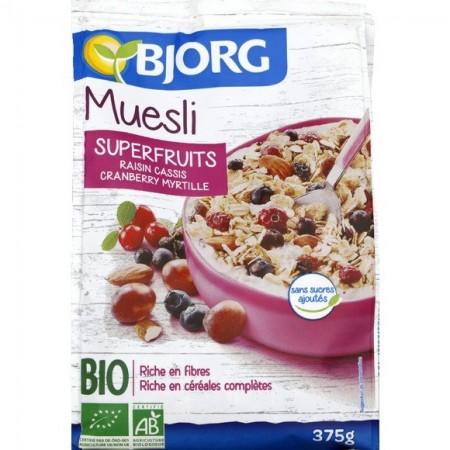 BJOR Organic Superfruits Muesli Cereal 375g