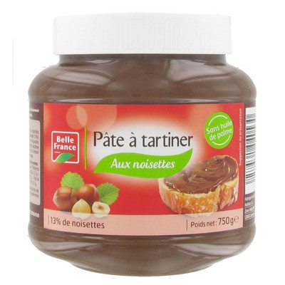 PATE A TARTINER AUX NOISETTES BF POT 750 G