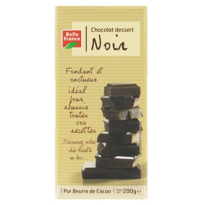 CHOCOLAT NOIR DESSERT BF TABLETTE 200 G