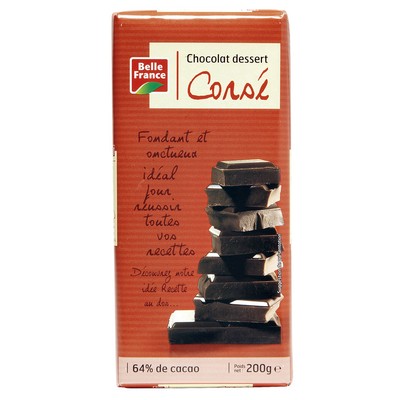 Corsican Dark Dessert Chocolate Belle France Bar 200g