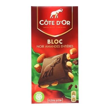 Côte d'Or Bloc Noir Amandes Entières 180g