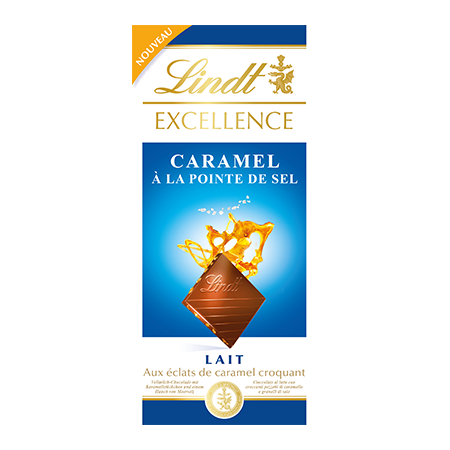 Lindt EXCELLENCE Milk Chocolate Bar Caramel & Sea Salt 100g