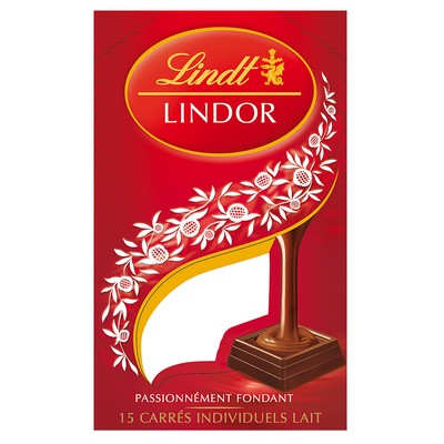 CASE OF 15 MILK CHOCO.SQUARES LINDOR LINDT