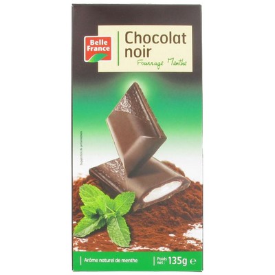 Belle France Dark Chocolate with Mint Filling Bar 135g