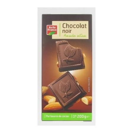 Belle France Dark Chocolate with Whole Almonds Bar 200g