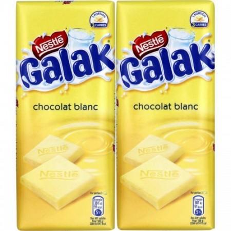 GALAK Chocolat Blanc Tablette 2 x 100g