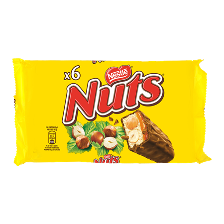 NUTS Barres chocolatées - 6x42g
