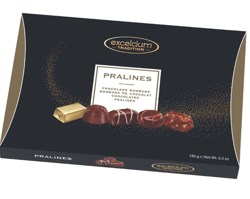 Dark Chocolate Pralines Box 180g