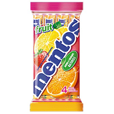 Mentos Fruit Candy Rolls Multipack x4 - 152g