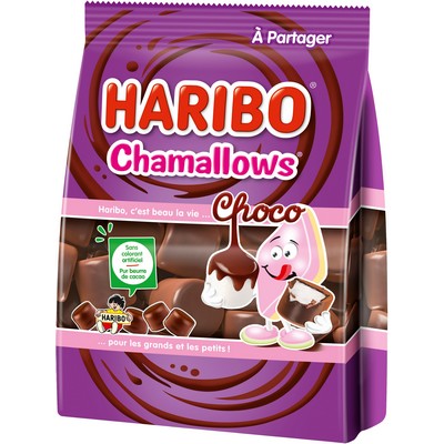 Bonbons guimauves HARIBO Chamallows choco 160g