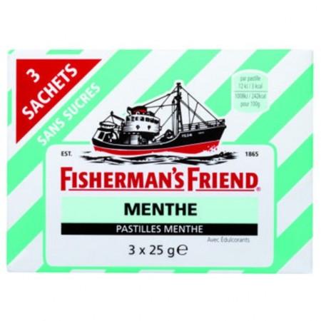 FISHERMAN'S FRIEND sans sucres pack de 3 sachets de 25g Menthe