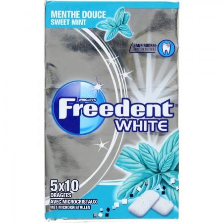 Freedent Multipack of 5 Packs of 10 White Soft Mint Dragees 70G