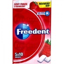 Freedent Multipack de 5 étuis de 10 dragées Goût Fraise 70G