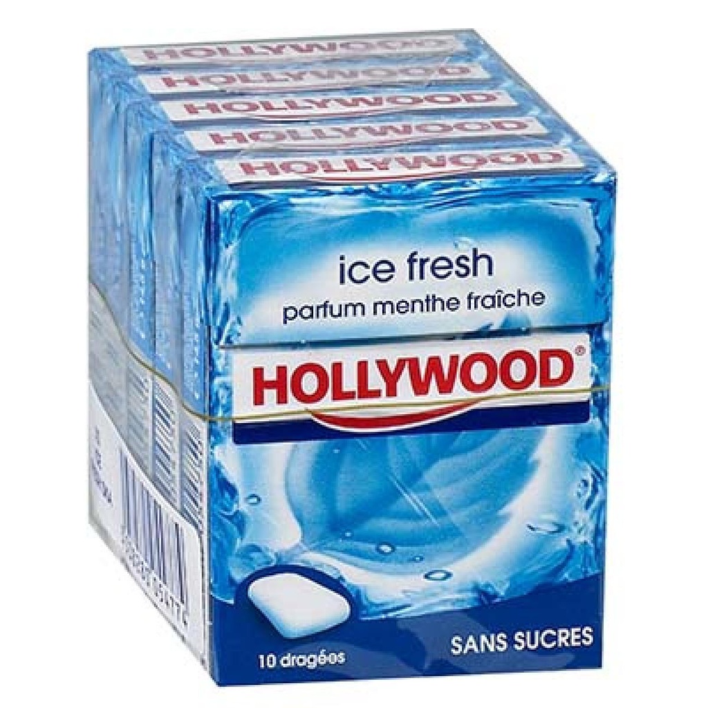 Hollywood Fresh Icefresh s/sucres 5x10 Dragées 70g