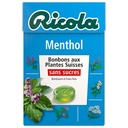 RICOLA sans sucres boîte de 50g Menthol Stévia