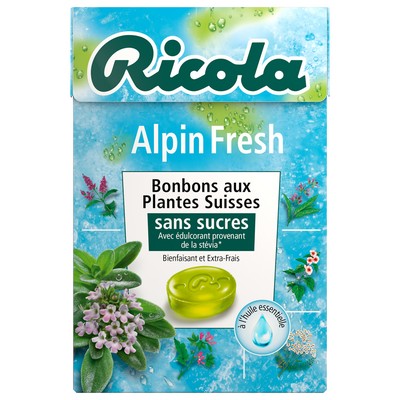 RICOLA sans sucres boîte de 50g Alpin Fresh Nouvelle Recette