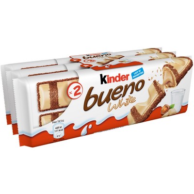 Barre Chocolatée Kinder Bueno White Chocolat Blanc x3 - 117g